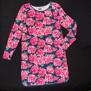 Mud Pie dress size small navy and‎ pink floral cotton